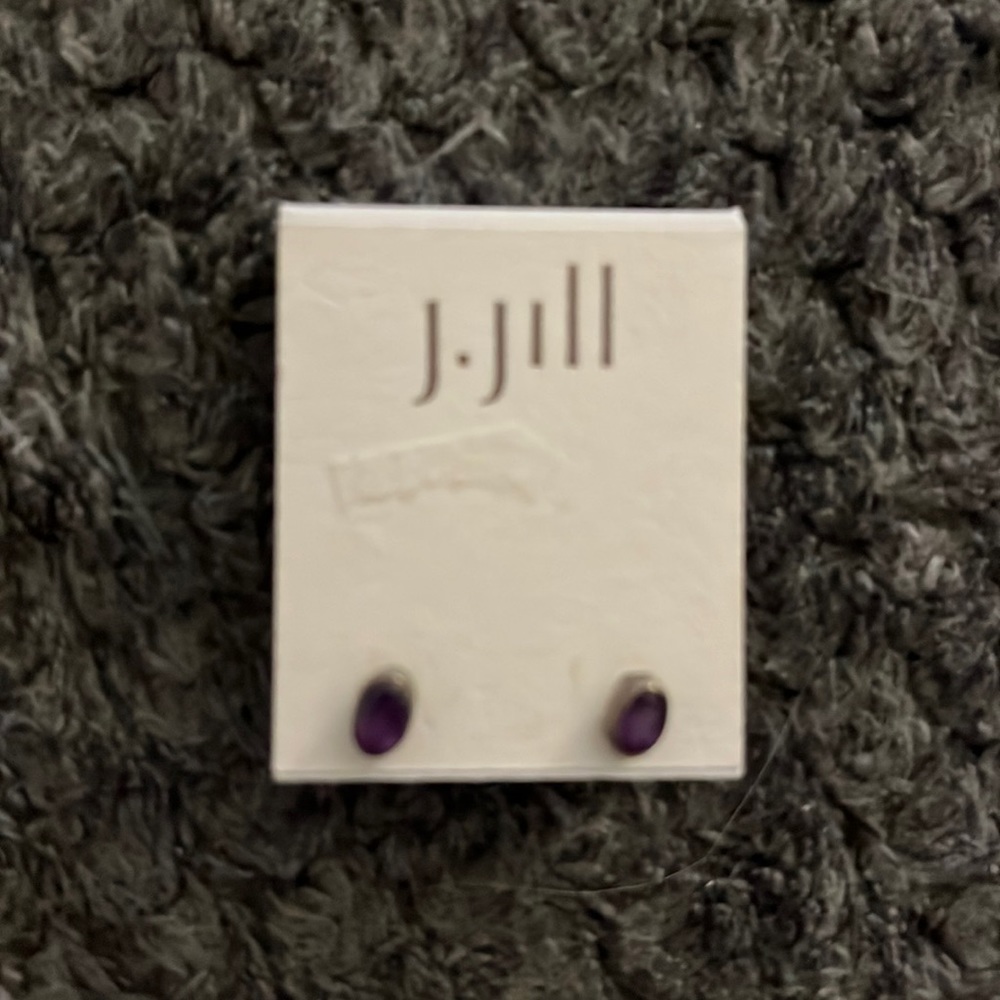 Brand new Amethyst stud earrings from J. Jill